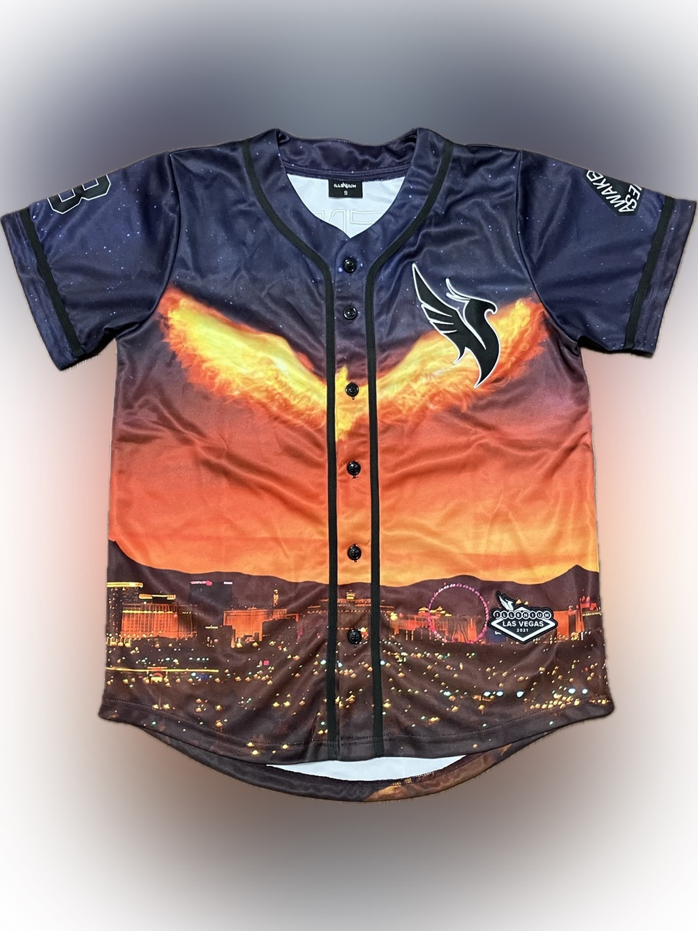 Illenium Jersey Mens 2021 Vegas Trilogy Tour Rave EDM Button Up Size S